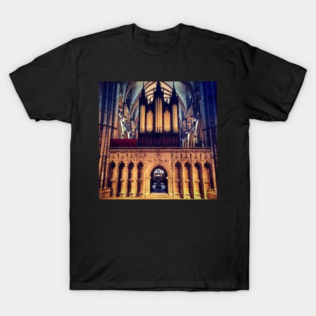 Organ, Lincoln Cathedral T-Shirt by robsteadman